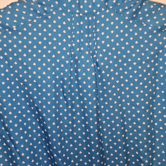 Blue Polka Dot Dress with Belt - Picture 5 of 16